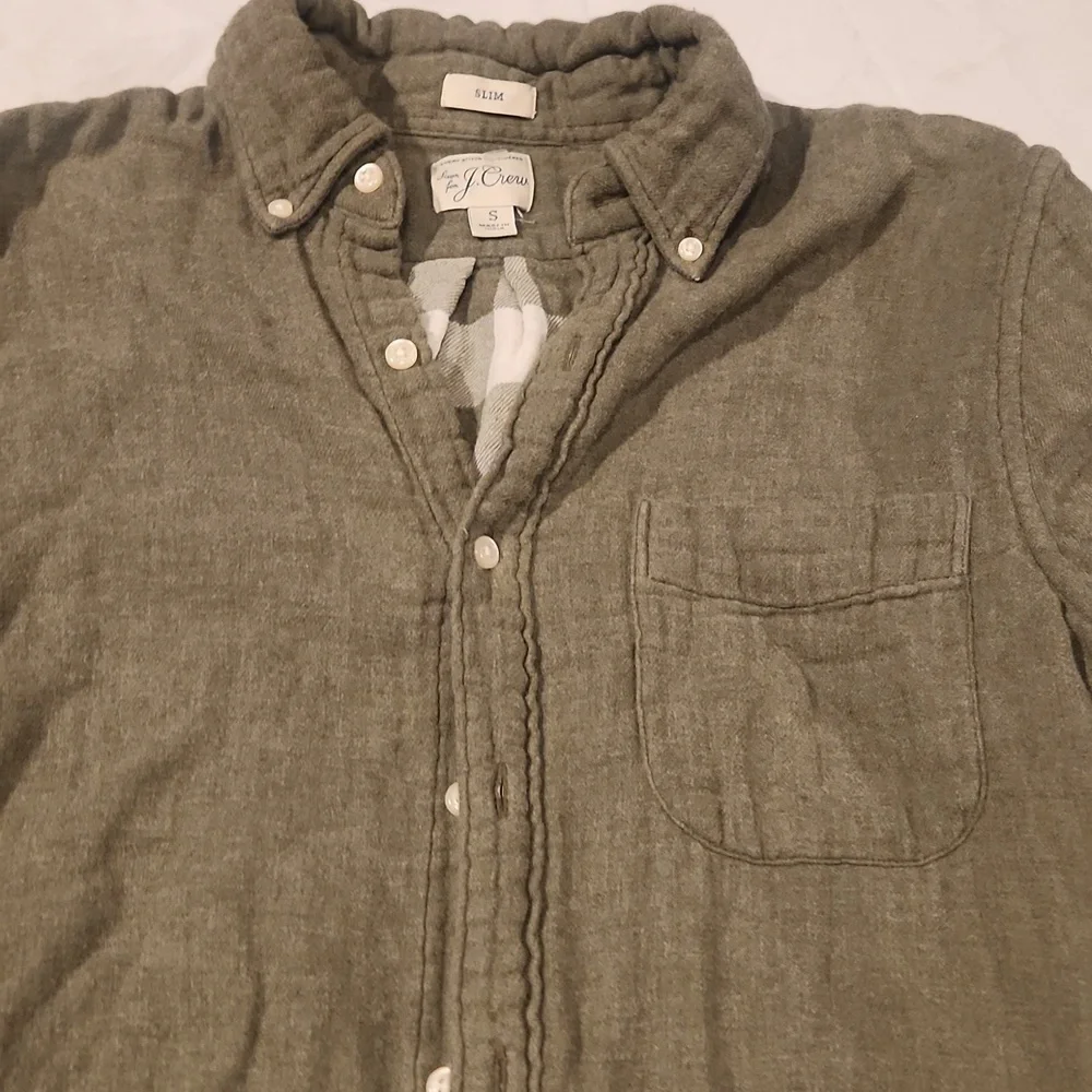 J. Crew Olive Green Casual Button Down Shirt